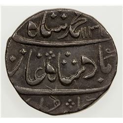 MUGHAL: Muhammad Shah, 1719-1748, AR rupee (11.29g), Munbai, AH113x year 3. EF