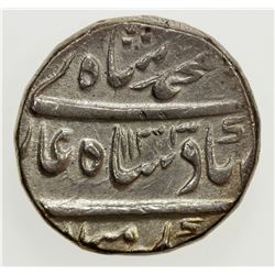 MUGHAL: Muhammad Shah, 1719-1748, AR rupee (11.49g), Tatta, AH1132 year 3. AU