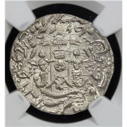 AWADH: Wajid Ali Shah, 1847-1856, AR rupee, Lucknow, AH1269 year 6. NGC MS66