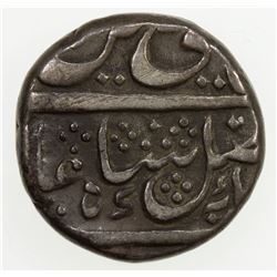 MYSORE: Krishna Raja Wodeyar, 1799-1868, AR 1/4 rupee (2.81g), Mysore, year 45. VF