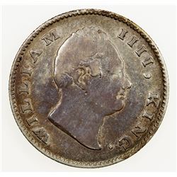 BRITISH INDIA: William IV, 1830-1837, AR 1/2 rupee, 1835(b). F