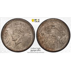 BRITISH INDIA: George VI, 1936-1947, AR rupee, 1945-L