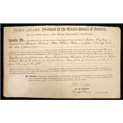 John Adams Appoints Commissioners For the First Slave Census