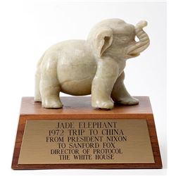 [Nixon, Richard] Jade Elephant From Nixon's 1972 Trip to China