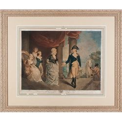 "Washington Departing Mount Vernon," Mezzotint Engraving, 1800