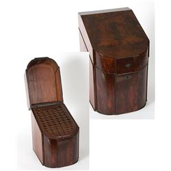 [Washington, George and Martha] Mahogany Knife Box Gifted to Martha Washington
