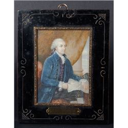 [Washington, George] Miniature Portrait on Ivory by Edward Savage, c. 1793