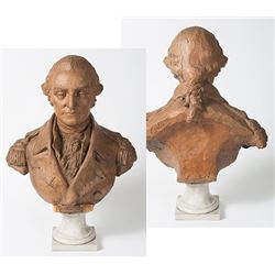 [Washington, George] Original Terracotta Bust in Uniform by Corbet, c. 1798