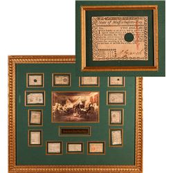 [Colonial America] Complete Set of Colonial Currency: One Note From Each of the 13 Colonies