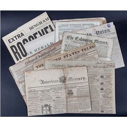 [Newspapers] Group of Ten Historic Newspapers