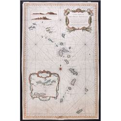 Bellin, Jacques Nicolas. Carte Reduite des Isles Antilles?Pour le Service des Vaisseaux du Roi