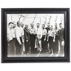 Mercury 7 Autographs on Early NASA Photo