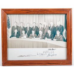 Early Astronaut Group Photo with 5 Autographs.