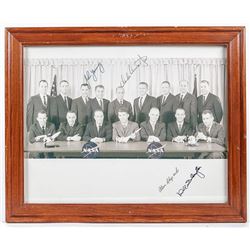 Early Astronaut Group Photo with 4 Autographs