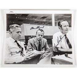 Alan Shepard Autograph - Early Mission Control Photo
