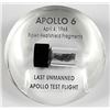 Image 1 : Apollo 6, 1968, FLOWN Heatshield Fragments