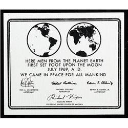 Apollo 11 Lunar Plaque ? Made from the original negative.