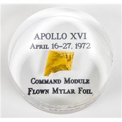 Apollo 16, 1972, FLOWN Gold Foil