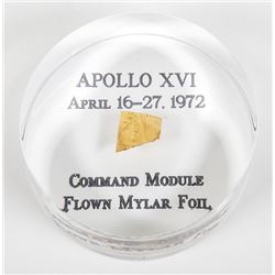 Apollo 16, 1972, FLOWN Gold Foil