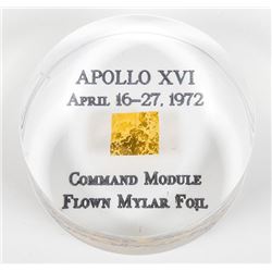 Apollo 16, 1972, FLOWN Gold Foil