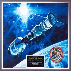 Deke Slayton?s Apollo-Soyuz 30th Anniversary "Presentation" ? with Flown Crew Patch.