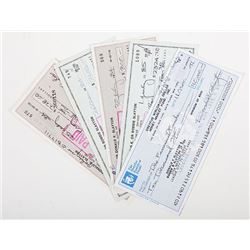 Deke Slayton Autographs ? signed checks.