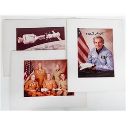 Deke Slayton autograph on an official NASA portrait from the early days of the shuttle program.
