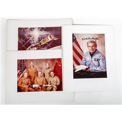Deke Slayton autograph on an official NASA portrait from the early days of the shuttle program.