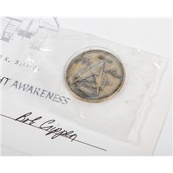 STS 1 Deke Slayton?s personal "First Shuttle Flight Achievement Award".