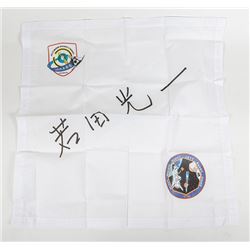 STS-72 Kiochi Wakata Autograph on a flown silk scarf.