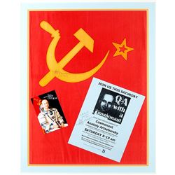 An Outstanding display of Cosmonaut Anatoly Artsebarsky with 3 Autographs.