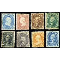 1861-63, 1c-90c, 8 different. OW FVF