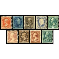 1875-83, 1c-10c, 9 different bank notes. F-VF