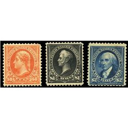 1894, 1c-$5 unwatermarked issue complete. OW FVF