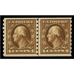 1912, 4c brown coil. F-VF