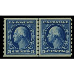 1913, 5c blue coil. F-VF