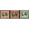 Image 1 : 1918, $2 orange red & black, also $5 deep green & black and 1920, $2 carmine & black. F-VF