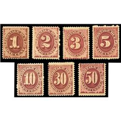 Postage Dues, 1891, 1c-50c complete. VG-Fine