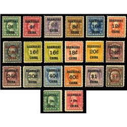 Offices in China, 1919-22, 2c-$2 complete. F-VF