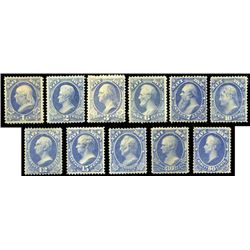 Navy Dept., 1873, 1c-90c complete. F-VF