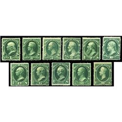 State Dept., 1873, 1c-90c values. F-VF