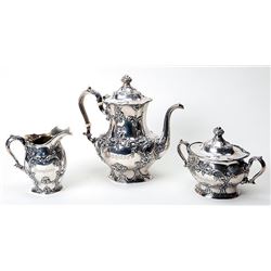 English Three Piece Sterling Tea Service
