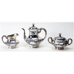 English Three Piece Sterling Tea Service