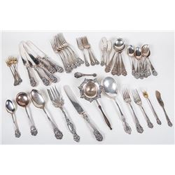 Antique Baroque Sterling Flatware Set