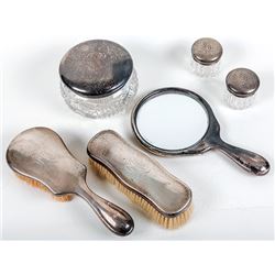 Antique Six-Piece Sterling Vanity Set