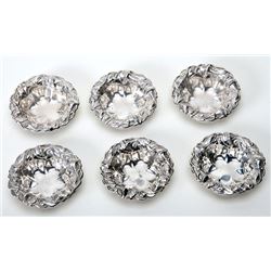 Set of 6 Sterling Nut Bowls