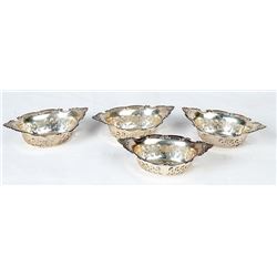 Four Sterling Nut Bowls