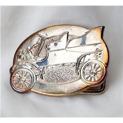 Franklin Mint 70th Anniversary of Ford Motor Company Silver Belt Buckle