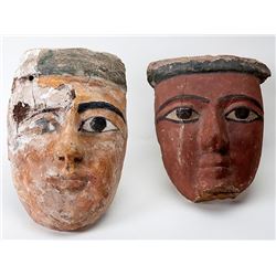 Egyptian Ptolemaic Period Life-Size Kah Mask, ca. 3rd-1st Century BC