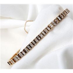 Diamond, 14K Yellow Gold Bracelet